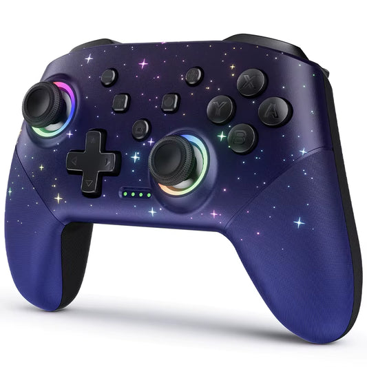 Switch Controller, LED Star Wireless Pro Controller for Switch/Lite/Oled, Multi-Platform Windows Pc/Ios/Android Controller With
